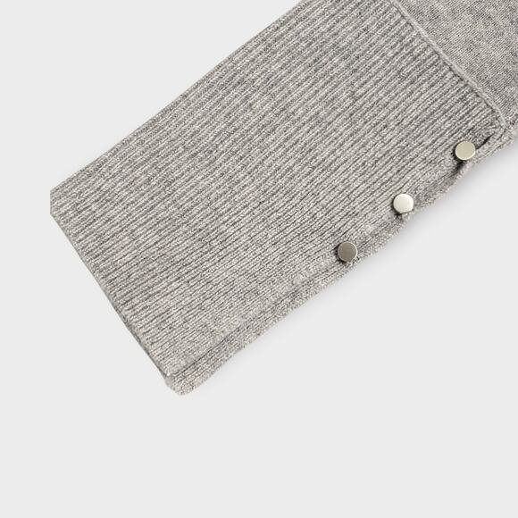 Club Monaco Womens Soft Cashmere Crewneck Studded Sweater Gray Sz Small Casual - Picture 3 of 11